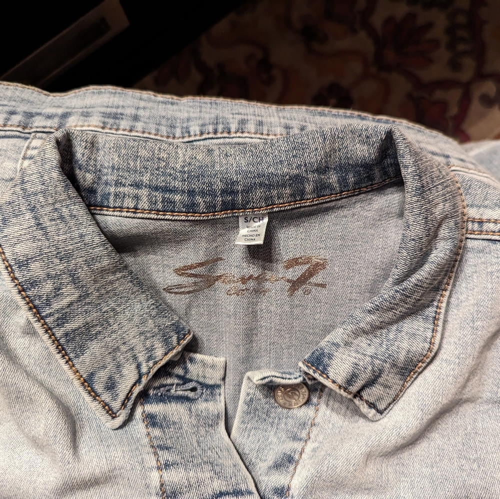 Seven7 Denim Jacket in Blue, Size Small - Picture 8 of 10